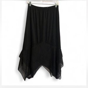 Chic Asymmetrical Black Women's Skirt